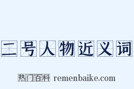 二号人物近义词是什么意思的图片